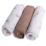 BabyMatex, pieluchy bambusowe, 70 cm x 70 cm, malinki, 3 sztuki - miniaturka zdjęcia produktu