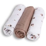 BabyMatex, pieluchy bambusowe, 70 cm x 70 cm, miśki, 3 sztuki - miniaturka zdjęcia produktu