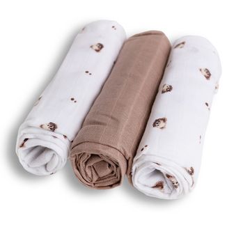 BabyMatex, pieluchy bambusowe, 70 cm x 70 cm, miśki, 3 sztuki - zdjęcie produktu