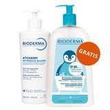 Bioderma Atoderm Intensive Baume, kojący balsam emolientowy, skóra sucha i atopowa, od urodzenia, 500 ml + kremowa emulsja do mycia i kąpieli dla dzieci i niemowląt, 1 l gratis - miniaturka zdjęcia produktu