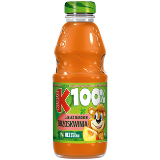 Kubuś 100% Sok, marchew, jabłko, brzoskwinia, 300 ml - zdjęcie produktu