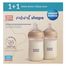 Zestaw Canpol Babies, butelka antykolkowa Natural Shape ze smoczkiem dwustrefowym, od urodzenia, 2 x 260 ml - miniaturka  zdjęcia produktu