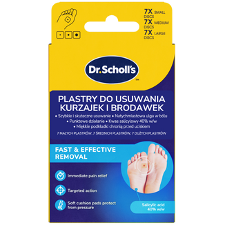 Dr. Scholl’s, plastry do usuwania kurzajek i brodawek, 21 sztuk - zdjęcie produktu