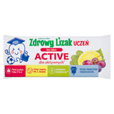 Zdrowy Lizak Uczeń Active, bez cukru, smak winogronowo-cytrynowy, od 3 lat, 1 sztuka - miniaturka zdjęcia produktu