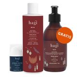 Zestaw Hagi Whisky Barber, żel do mycia ciała, energetyzujący, 300 ml + multikrem do twarzy, ciała i rąk, ochronny, 50 ml + szampon do brody i wąsów, zmiękczający, 300 ml gratis - miniaturka zdjęcia produktu