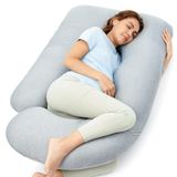 Momcozy, poduszka ciążowa w kształcie litery U, szara - miniaturka zdjęcia produktu