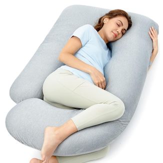Momcozy, poduszka ciążowa w kształcie litery U, szara - zdjęcie produktu