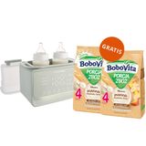 Canpol Babies, podgrzewacz i sterylizator 7w1, z termostatem i lampką + BoboVita Porcja Zbóż Kaszka manna, brzoskwinia-banan, mleczna, po 4 miesiącu, 2 x 210 g gratis - miniaturka zdjęcia produktu