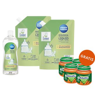 Canpol Babies, płyn do mycia butelek i smoczków, hipoalergiczny, 500 ml + płyn do mycia butelek, zapas, 2 x 1 l + BoboVita Obiadek, marchewka, po 4 miesiącu, 4 x 125 g gratis Canpol Babies, płyn do mycia butelek i smoczków, hipoalergiczny, 500 ml + płyn do mycia butelek, zapas, 2 x 1 l + BoboVita Obiadek, marchewka, po 4 miesiącu, 4 x 125 g gratis - zdjęcie produktu