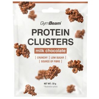 GymBeam Protein Clusters, ciasteczka, milk chocolate, 33 g GymBeam Protein Clusters, ciasteczka, milk chocolate, 33 g - zdjęcie produktu