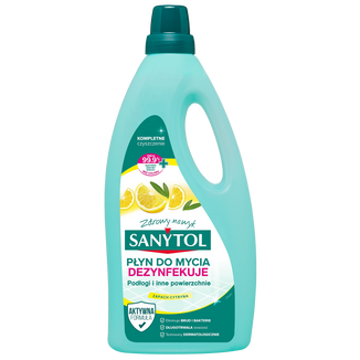 Sanytol, uniwersalny płyn do mycia i dezynfekcji podłóg, cytryna, 1 l Sanytol, uniwersalny płyn do mycia i dezynfekcji podłóg, cytryna, 1 l - zdjęcie produktu