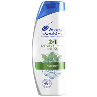 Head & Shoulders Menthol Fresh 2w1, szampon przeciwłupieżowy i odżywka, 400 ml Head & Shoulders Menthol Fresh 2w1, szampon przeciwłupieżowy i odżywka, 400 ml - zdjęcie produktu