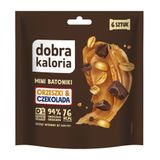 Dobra Kaloria Mini batoniki, orzeszki & czekolada, bez dodatku cukru, 108 g - miniaturka zdjęcia produktu