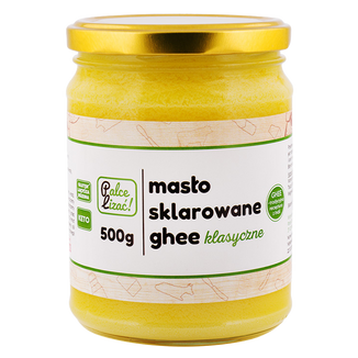 Palce Lizać! Masło sklarowane ghee, klasyczne, 500 g Palce Lizać! Masło sklarowane ghee, klasyczne, 500 g - zdjęcie produktu