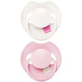 Lovi Prime, smoczek uspokajający, 0-6 miesięcy, silikonowy, dynamiczny, Rose/Rose Cream, 2 sztuki - miniaturka zdjęcia produktu