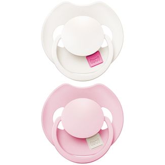 Lovi Prime, smoczek uspokajający, 0-6 miesięcy, silikonowy, dynamiczny, Rose/Rose Cream, 2 sztuki - zdjęcie produktu