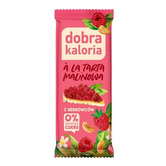 Dobra Kaloria Baton z nerkowców a'la tarta malinowa, bez dodatku cukru, bez laktozy, 35 g - zdjęcie produktu