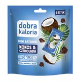 Dobra Kaloria Mini batoniki, kokos & czekolada, bez dodatku cukru, 102 g - miniaturka zdjęcia produktu