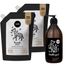 Zestaw Yope Paczula i Wetiwer, naturalne mydło w płynie, zapas, 2 x 600 ml + butelka na mydło, szklana, 500 ml - miniaturka  zdjęcia produktu