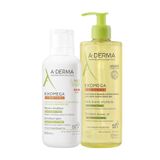 Zestaw A-Derma Exomega Control, olejek emolient pod prysznic przeciw drapaniu, 500 ml + balsam emolient, łagodzący atopowe zapalenie skóry, skóra sucha i skłonna do atopii, 400 ml - miniaturka zdjęcia produktu