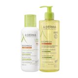 Zestaw A-Derma Exomega Control, krem emolient, skóra sucha i skłonna do atopii, od 1 dnia życia, 400 ml + olejek emolient pod prysznic przeciw drapaniu, 500 ml - miniaturka zdjęcia produktu