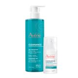 Zestaw Avene Cleanance, żel oczyszczający do twarzy, skóra tłusta ze skłonnością do niedoskonałości, 400 ml + intensywny krem-żel przeciw niedoskonałościom, 30 ml - miniaturka zdjęcia produktu