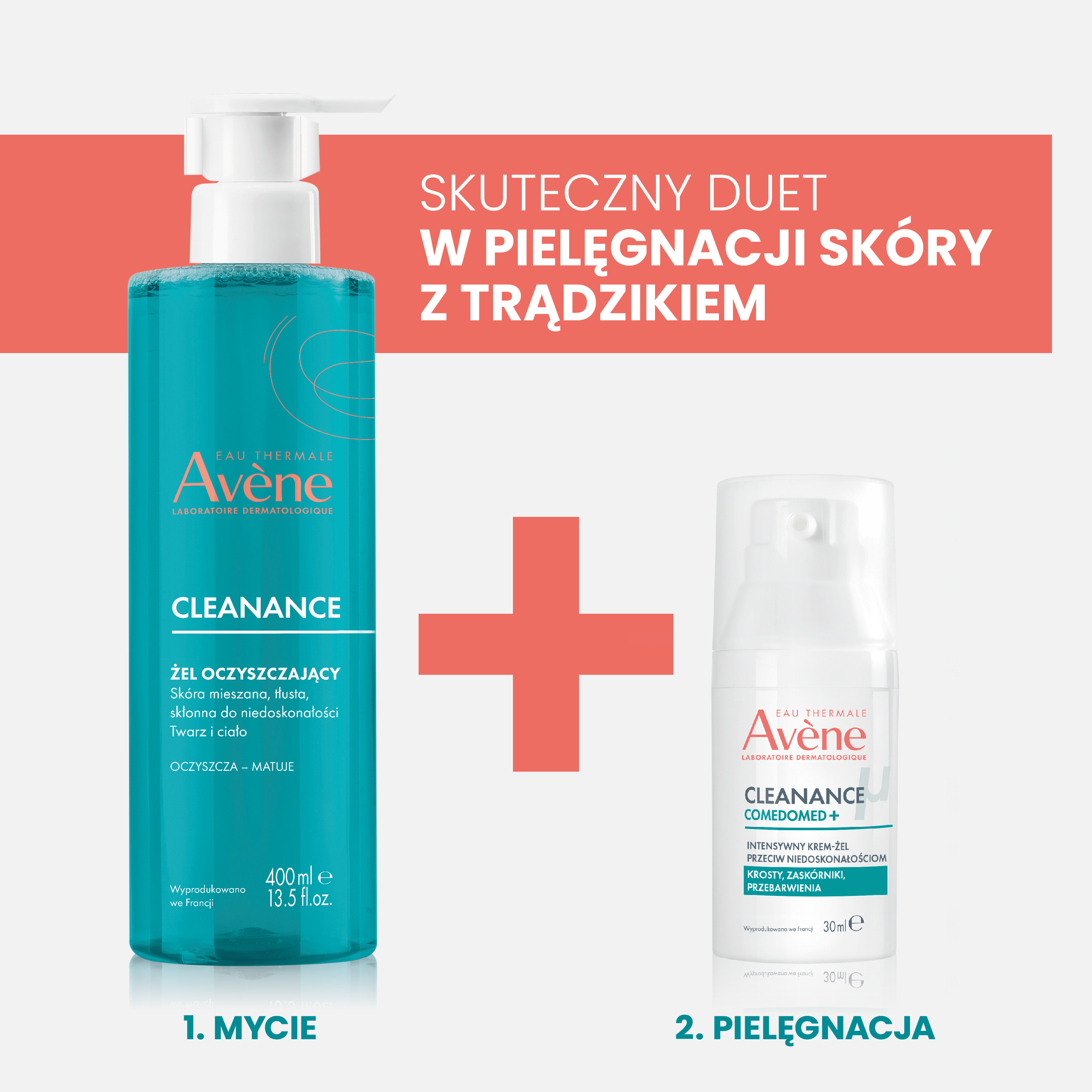 Набор Avene Cleanance: очищающий гель 400 мл и крем-гель Comedomed 30 мл, для жирной кожи — фото 3