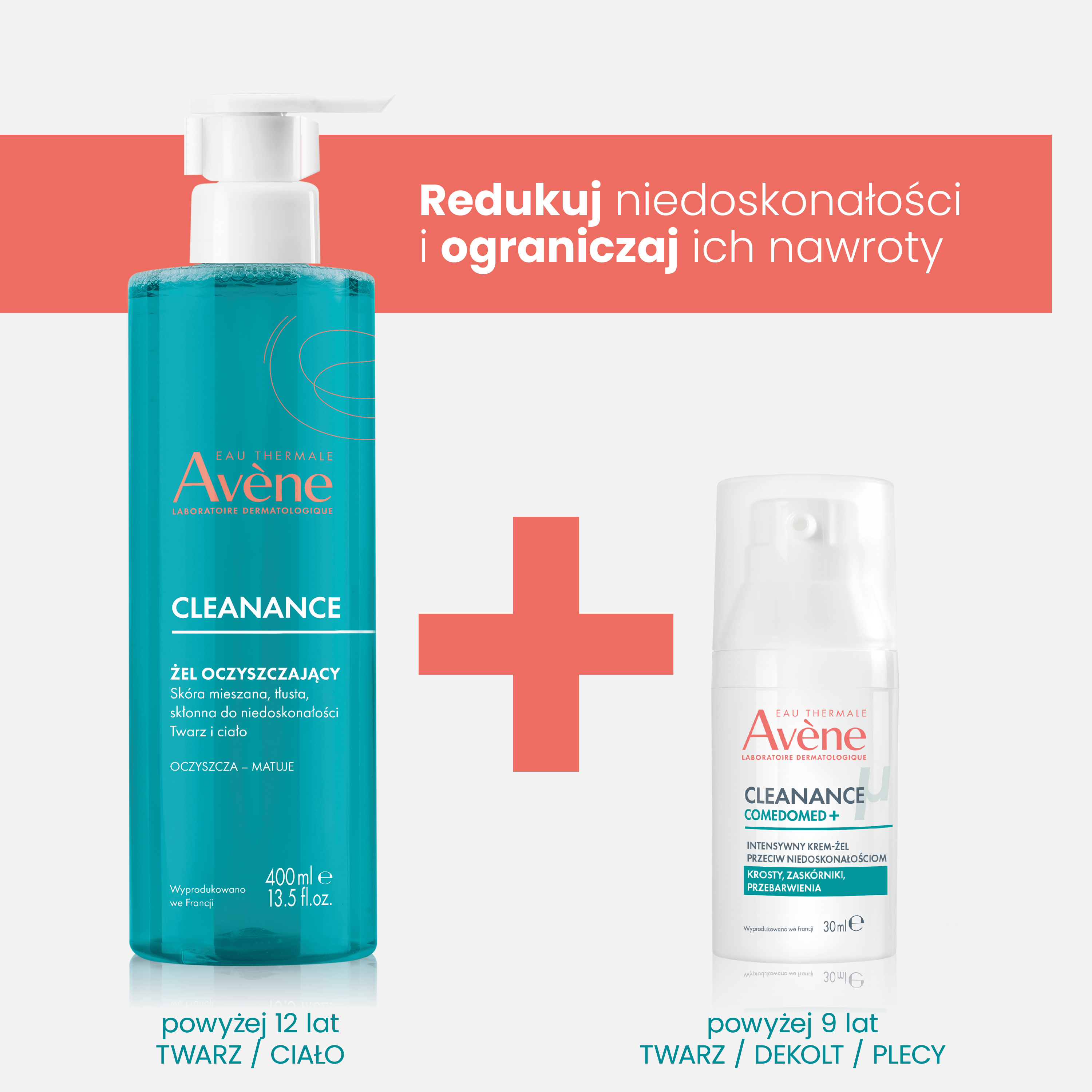 Набор Avene Cleanance: очищающий гель 400 мл и крем-гель Comedomed 30 мл, для жирной кожи — фото 4