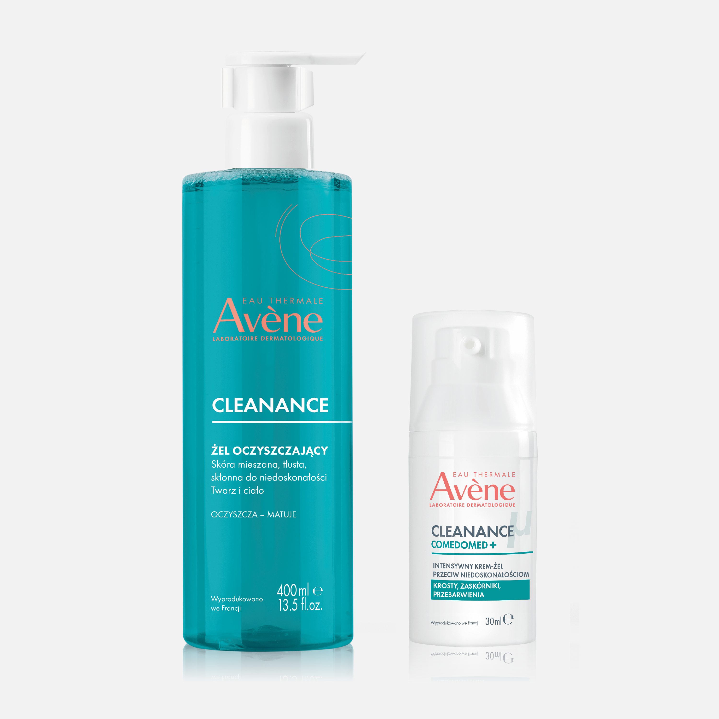 Набор Avene Cleanance: очищающий гель 400 мл и крем-гель Comedomed 30 мл, для жирной кожи — фото 2