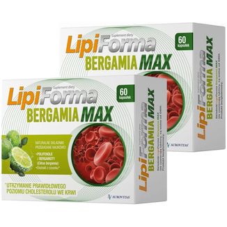 Zestaw Lipiforma Bergamia MAX, 2 x 60 kapsułek - zdjęcie produktu