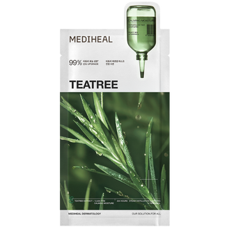 Mediheal Teatree Essential Mask, kojąco-nawilżająca maska do twarzy w płachcie z olejkiem z drzewa herbacianego, 24 ml - zdjęcie produktu