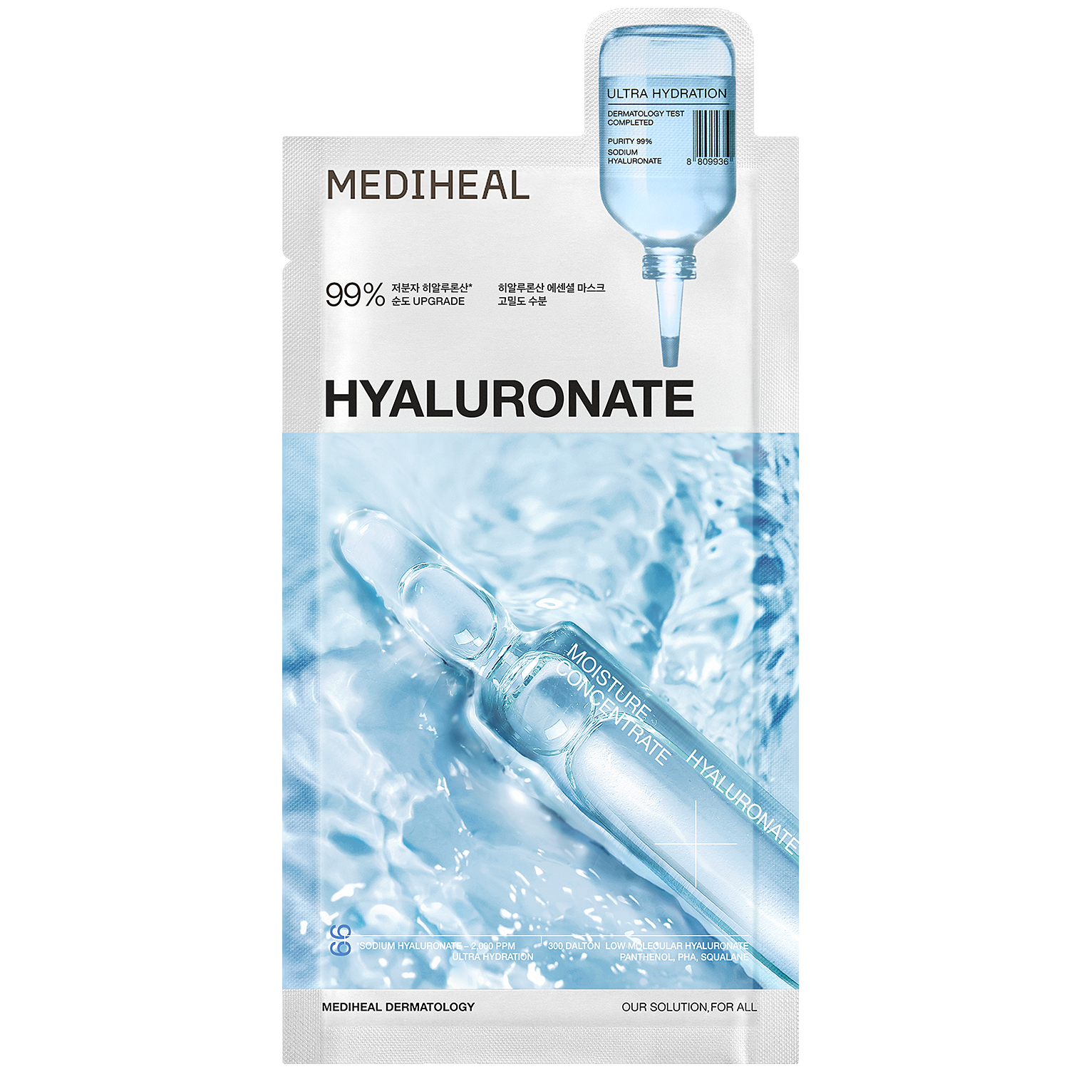Nieznana Mediheal Hyaluronate Essential Mask, głęboko nawilżająca maska do twarzy w płachcie z kwasem hialuronowym, 24 ml — Składniki i ocena
