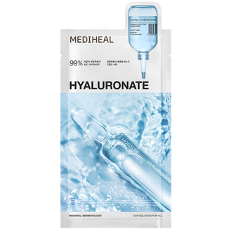 Mediheal Hyaluronate Essential Mask, głęboko nawilżająca maska do twarzy w płachcie z kwasem hialuronowym, 24 ml - zdjęcie produktu