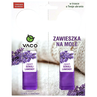 Vaco, zawieszka na mole ubraniowe, zapach dzikiej lawendy, 2 sztuki - zdjęcie produktu