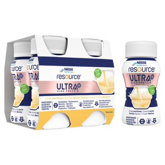 Resource Ultra+, preparat odżywczy, smak waniliowy, 4 x 125 ml USZKODZONE OPAKOWANIE - zdjęcie produktu
