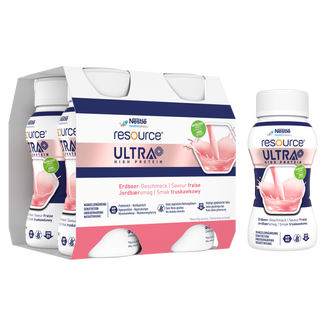 Resource Ultra+, preparat odżywczy, smak truskawkowy, 4 x 125 ml Resource Ultra+, preparat odżywczy, smak truskawkowy, 4 x 125 ml - zdjęcie produktu