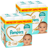 Zestaw Pampers Premium Care 3 (6-10 kg), pieluchy, 2 x 180 sztuk - miniaturka zdjęcia produktu