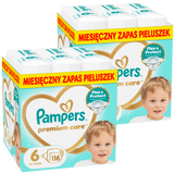 Zestaw Pampers Premium Care 6 (13-18 kg), pieluchy, 2 x 116 sztuk - miniaturka zdjęcia produktu