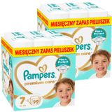 Zestaw Pampers Premium Care 7 (15+ kg), pieluchy, 2 x 99 sztuk - miniaturka zdjęcia produktu