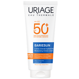 Uriage Bariesun, krem mineralny do twarzy i ciała, skóra nadwrażliwa, z nietolerancjami, SPF 50+, 100 ml - zdjęcie produktu
