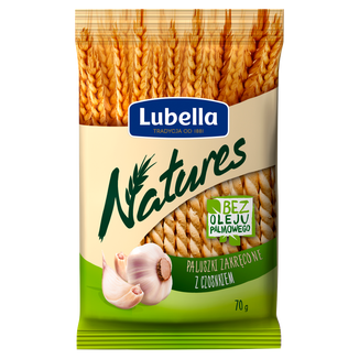 Lubella Natures Paluszki zakręcone z czosnkiem, 70 g KRÓTKA DATA - zdjęcie produktu