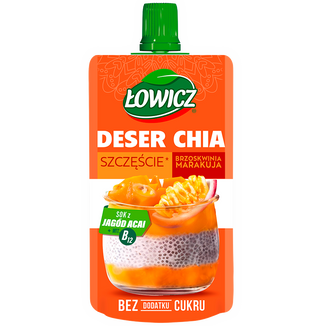 Łowicz Deser chia, brzoskwinia marakuja, 120 g Łowicz Deser chia, brzoskwinia marakuja, 120 g - zdjęcie produktu