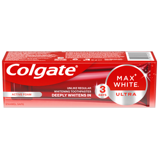 Colgate Max White Ultra Active Foam, wybielająca pasta do zębów, 50 ml Colgate Max White Ultra Active Foam, wybielająca pasta do zębów, 50 ml - zdjęcie produktu