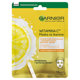 Garnier Skin Naturals Vitamin C, rozświetlająca maska w płachcie, 28 g - zdjęcie produktu
