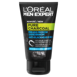 L'Oreal Men Expert Pure Charcoal, peeling przeciw zaskórnikom, 100 ml - zdjęcie produktu