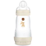 MAM Perfect Start, butelka antykolkowa ze smoczkiem SkinSoft™, niemowlęca, od 2 miesiąca, beżowa, 260 ml - miniaturka zdjęcia produktu