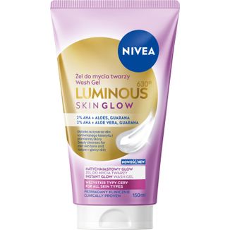 Nivea Luminous Skin Glow, żel do mycia twarzy, 150 ml Nivea Luminous Skin Glow, żel do mycia twarzy, 150 ml - zdjęcie produktu