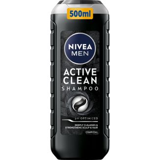 Nivea MEN Active Clean, szampon do włosów z węglem aktywnym, 500 ml - zdjęcie produktu