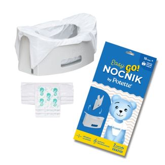 Potette EasyGo, nocnik turystyczny składany, jasnoszary, 1 sztuka Potette EasyGo, nocnik turystyczny składany, jasnoszary, 1 sztuka - zdjęcie produktu