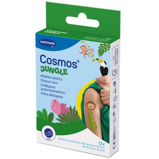 Cosmos Jungle, plastry dla dzieci, 12 sztuk Cosmos Jungle, plastry dla dzieci, 12 sztuk - zdjęcie produktu